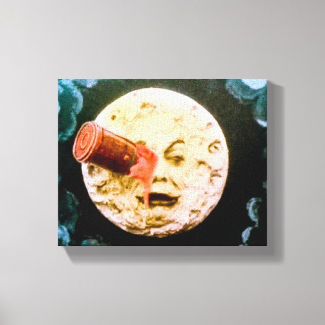 Lienzo Un viaje a la luna (Anverso)