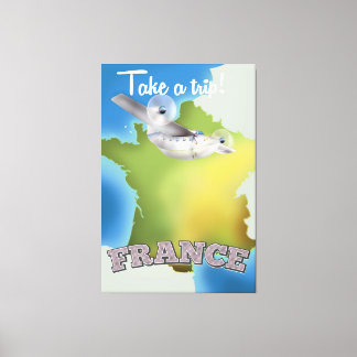 Lienzo Un viaje - poster de viajes en Francia