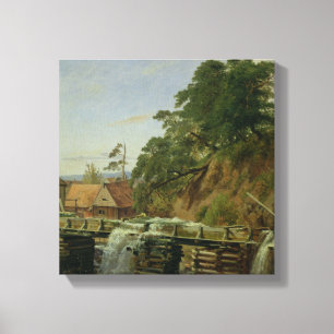 Lienzo Un Watermill en Christiania, c.1834