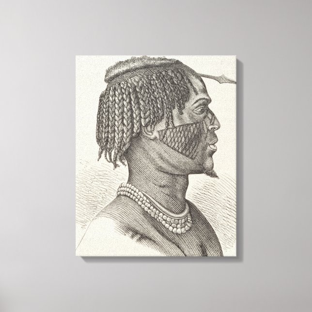 Lienzo Un Zandeh de la historia de la humanidad (Anverso)