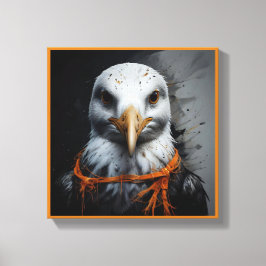 Lienzo Una adorable gaviota de Halloween disfrazada