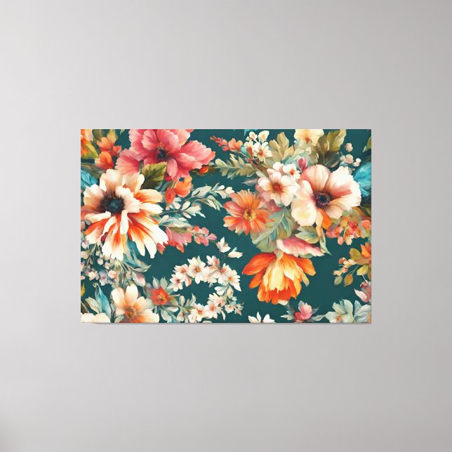 Lienzo Una asombrosa pintura veraniega floral (Anverso)