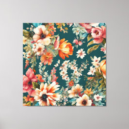Lienzo Una asombrosa pintura veraniega floral