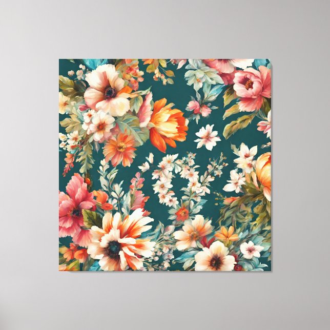 Lienzo Una asombrosa pintura veraniega floral (Anverso)