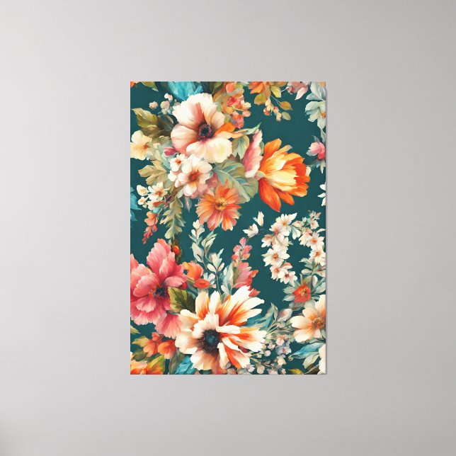 Lienzo Una asombrosa pintura veraniega floral (Anverso)