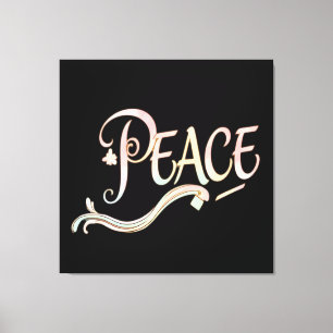Lienzo Una bella y fluida escritura de la palabra "Paz" h