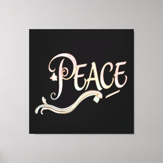 Lienzo Una bella y fluida escritura de la palabra "Paz" h