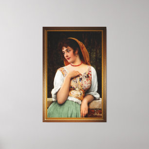 Lienzo Una belleza pensativa de Eugen von Blaas