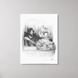 Lienzo Una caja en el teatro italiano, grabada por Frey