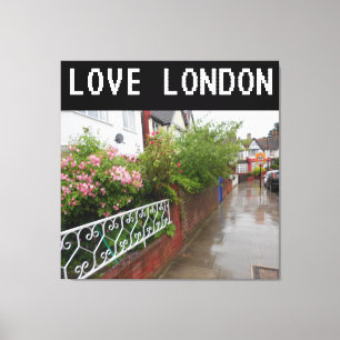 Lienzo Una calle Londres y una Inglaterra de lluvia