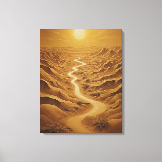 Lienzo una carretera a través del desierto (Anverso)