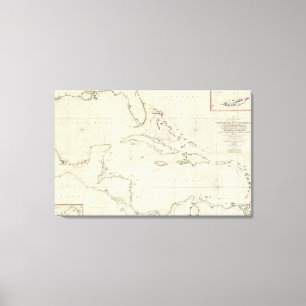 Lienzo Una carta general de las Antillas