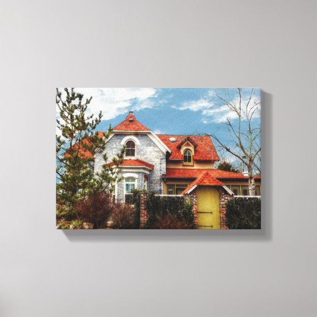 Lienzo Una casa interesante (Anverso)