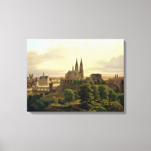 Lienzo Una ciudad medieval en 1830, 1830