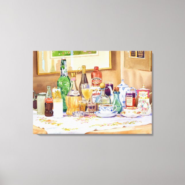 Lienzo Una colección de bebidas (Anverso)