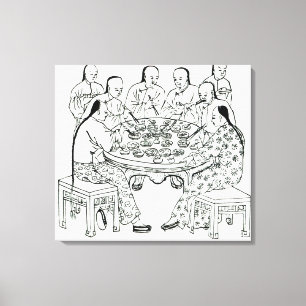 Lienzo Una comida amistosa