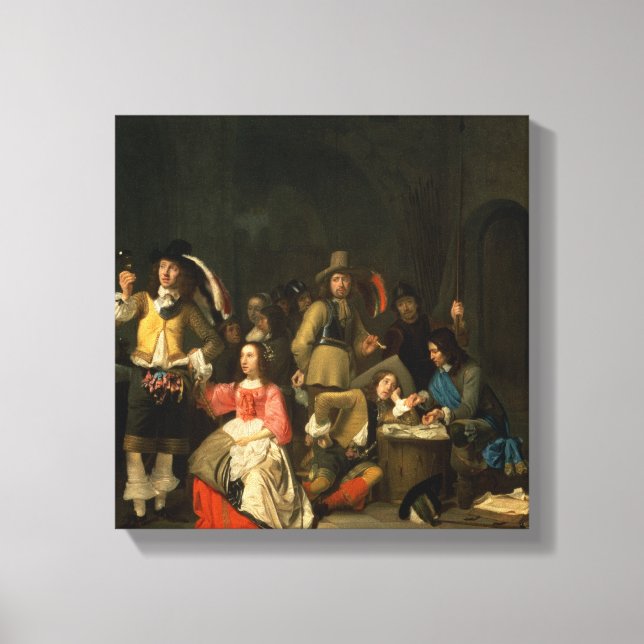 Lienzo Una compañía de soldados (Anverso)