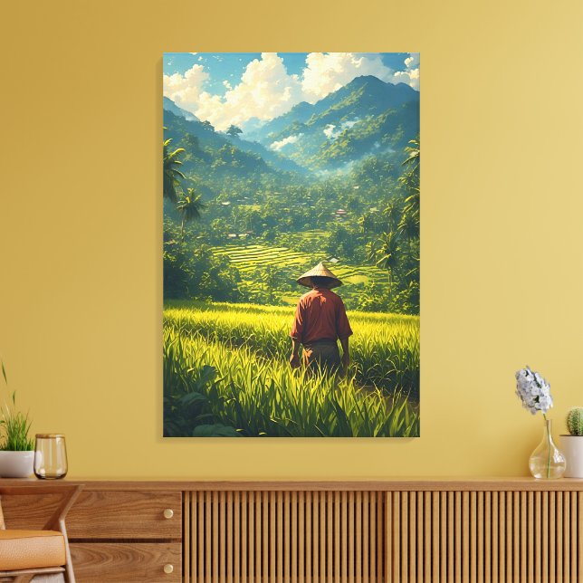 Lienzo Una cosecha pacífica (Insitu (Sala de estar))