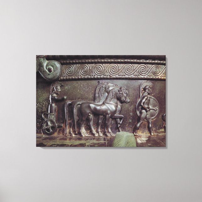 Lienzo Una cuadriga y una hoplita (Anverso)