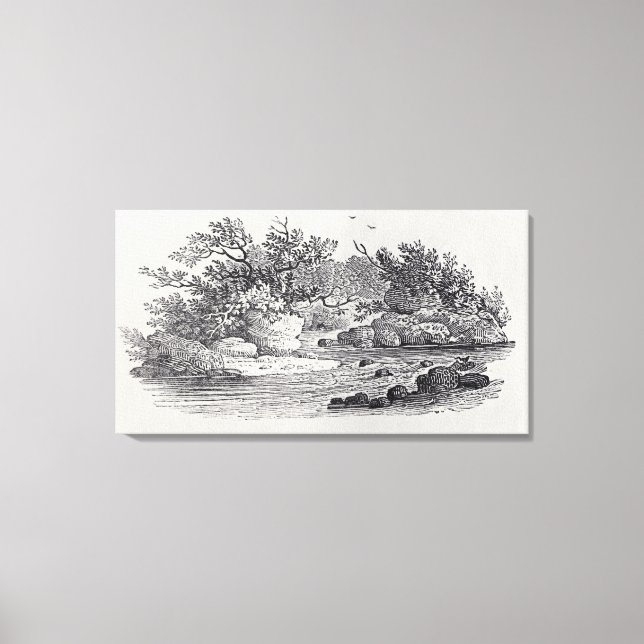 Lienzo Una curva en el río de la historia de los británic (Anverso)