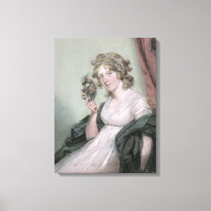 Lienzo Una dama sostiene una máscara negra, c.1795-80 (pa
