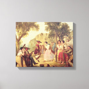 Lienzo Una danza popular