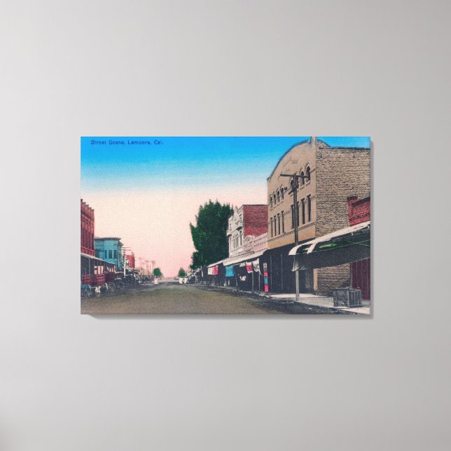 Lienzo Una escena callejeraLemoore, CA (Anverso)