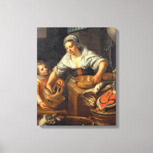 Lienzo Una escena de cocina