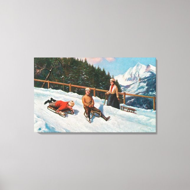 Lienzo Una escena de escándalo de Toboggan (Anverso)