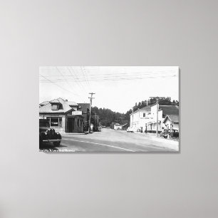 Lienzo Una escena de la esquina de calle