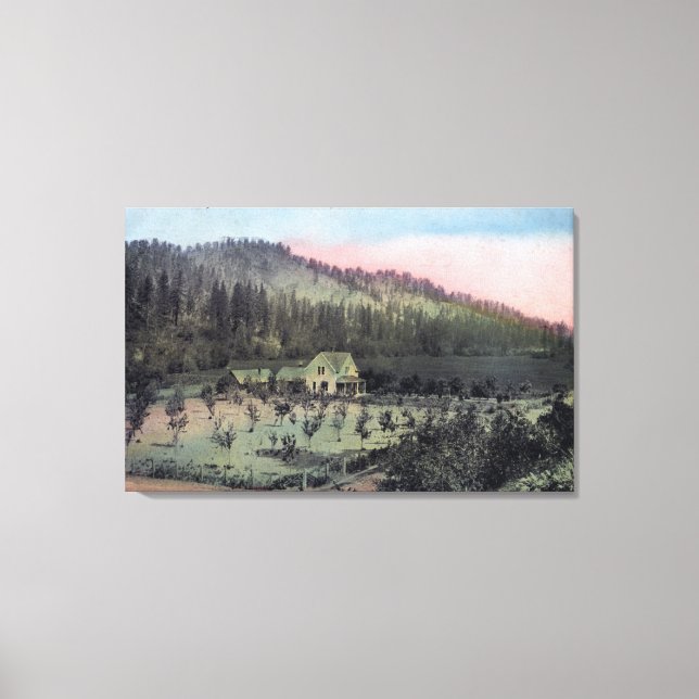 Lienzo Una escena de residencia rural (Anverso)