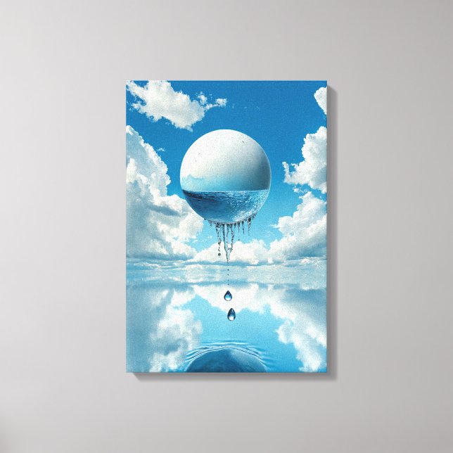 Lienzo Una esfera en forma de borrador (Anverso)