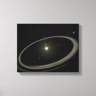 Lienzo Una estrella joven circundada por los planetas del
