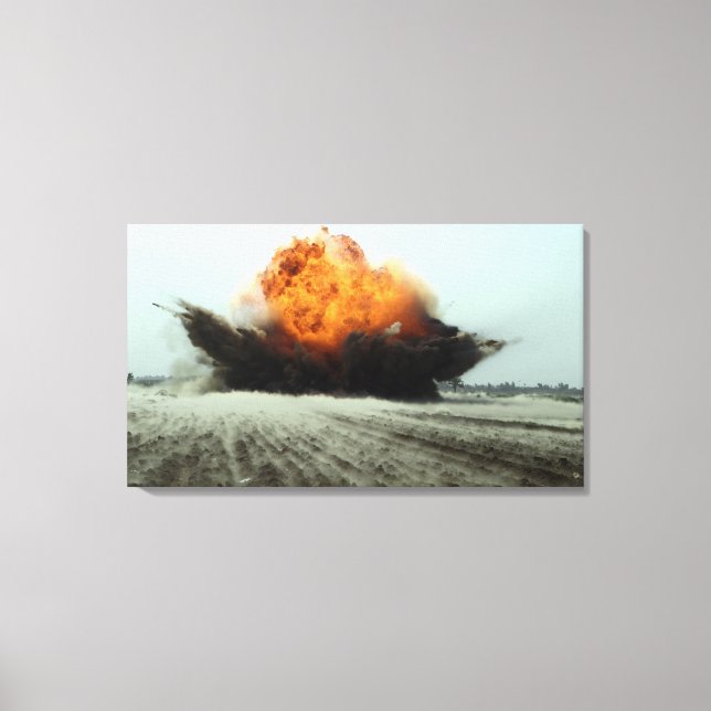 Lienzo Una explosión estalla (Anverso)