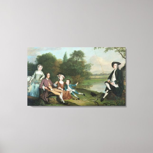 Lienzo Una familia de ingleses, 1749 (Anverso)