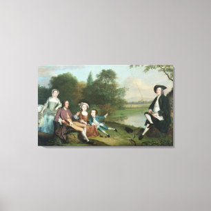 Lienzo Una familia de pescadores, 1749