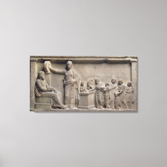 Lienzo Una familia que sacrifica un toro a Asclepio (Anverso)