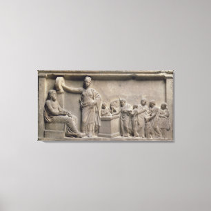 Lienzo Una familia que sacrifica un toro a Asclepius