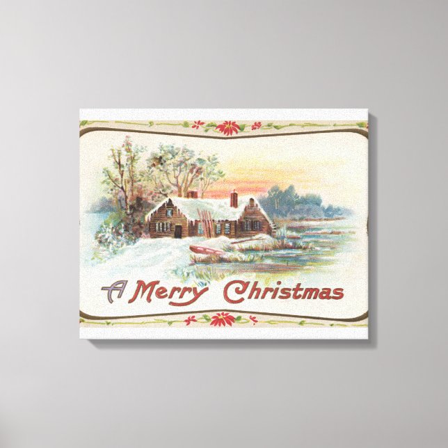 Lienzo Una Feliz NavidadUna escena campestre (Anverso)