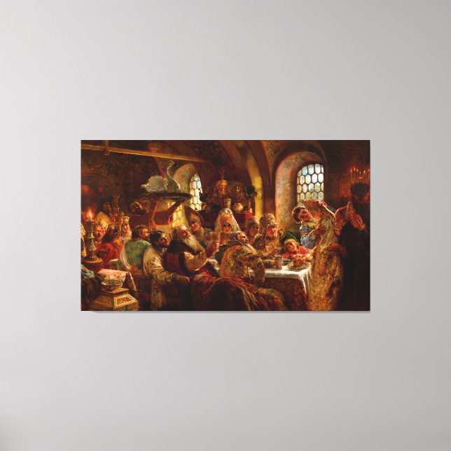Lienzo Una fiesta de Bodas Boyar de Konstantin Makovsky 1 (Anverso)