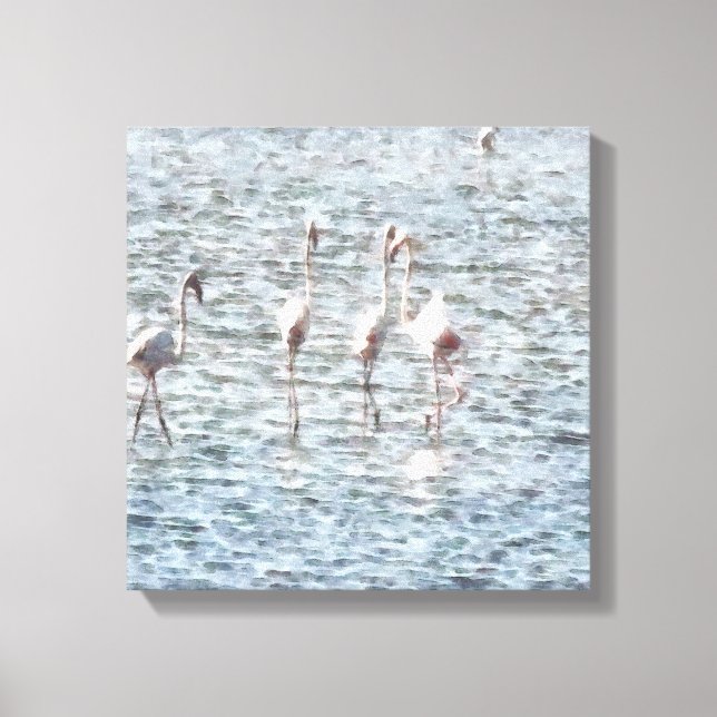 Lienzo Una Flamboyante Patata De Flamingos (Anverso)