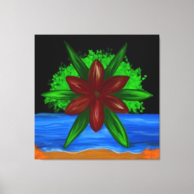 Lienzo Una Flor Quietud en el Paraíso (Anverso)