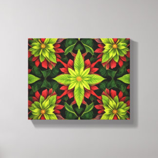 Lienzo una flor verde y roja