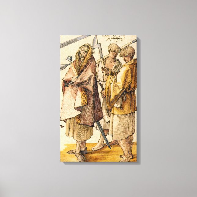 Lienzo Una Gallòglach y dos Kerns - Albrecht Dürer (Anverso)