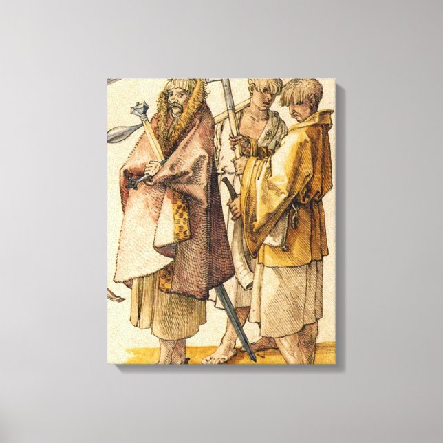 Lienzo Una Gallòglach y dos Kerns - Albrecht Dürer (Anverso)