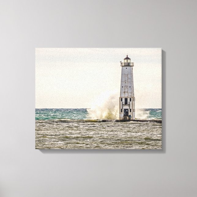 Lienzo Una gran ola cae en la luz de Frankfort (Anverso)