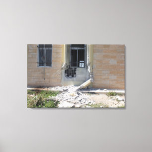 Lienzo Una granada impulsada por un cohete