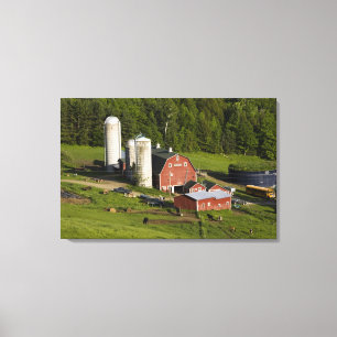 Lienzo Una granja en Barnet Center, Vermont. Connecticut