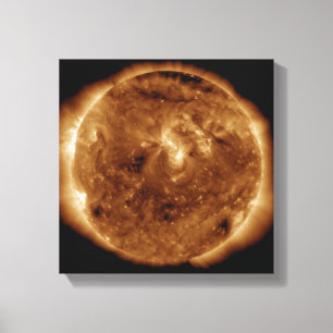 Lienzo Una grieta oscura en la atmósfera del sol