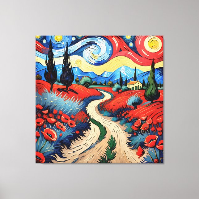 Lienzo Una hermosa pradera (Anverso)